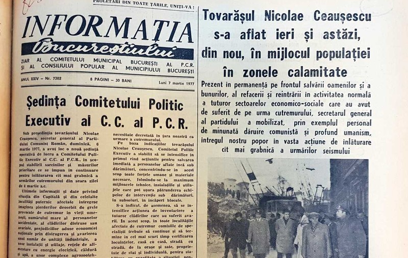 43 de ani de la cutremurul din 1977 | Cum au relatat ziarele vremii cel mai distructiv seism din România!