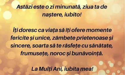 Mesaje de La mulți ani pentru iubită