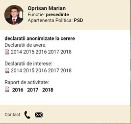 Marian Oprișan și-a anonimizat declarația de avere pe site-ul Consiliului Județean Vrancea