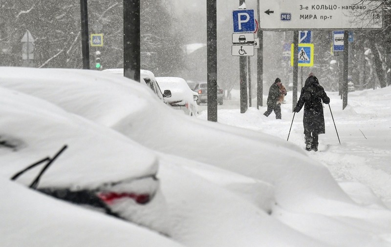 Moscova, sub nămeți. Cel mai mare strat de zăpadă măsurat în decembrie din ultimii 80 de ani, în capitala Rusiei