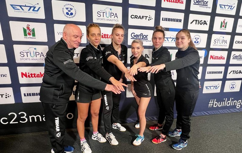 Echipa feminină de tenis de masă a României s-a calificat în semifinalele Campionatului European pe echipe din Suedia