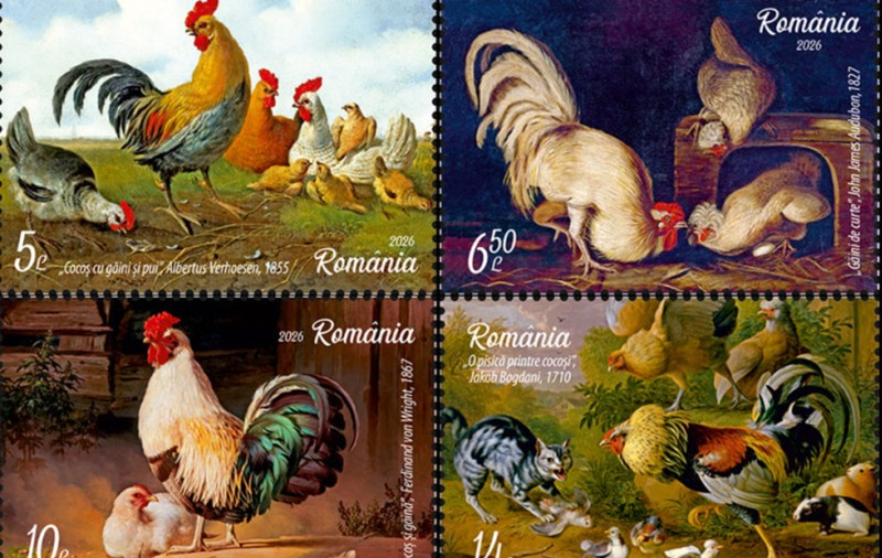 Cum au ajuns patru cocoși de pe timbrele românești, vândute de la 5 la 14 lei, vedete pentru colecționarii din Vietnam