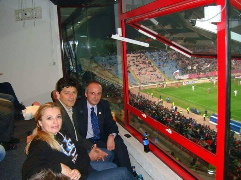 Florin Talpan (primul din dreapta), alături de Belodedici, când mergea la meciurile Stelei lui Becali