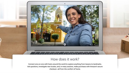 Captură foto de pe site-ul Amazon Explore care nu este încă disponibil pentru România