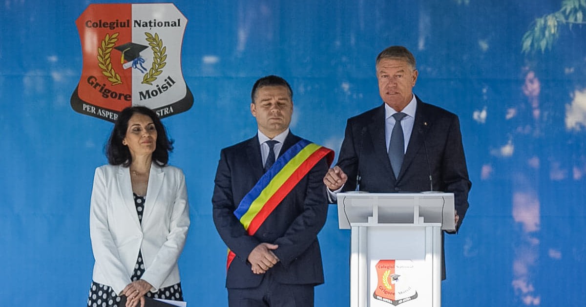 Presedintele Klaus Iohannis la Liceul Moisil din Bucuresti, la deschiderea anului scolar 2022-2023. Foto: Vlad Chirea / Libertatea