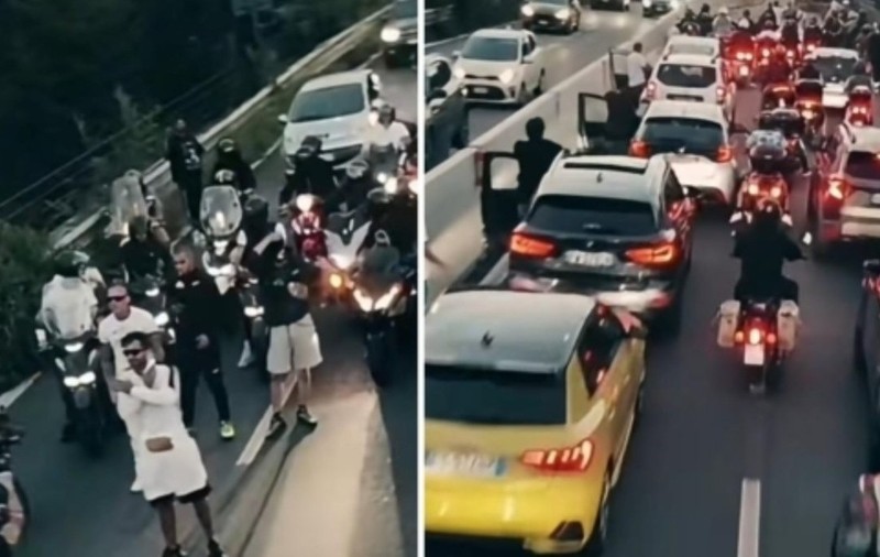 Trapperul Bratan din Moldova a fost expulzat din Italia, după ce a blocat autostrada Milano-Meda. Sursă foto: Colaj foto /Instagram.
