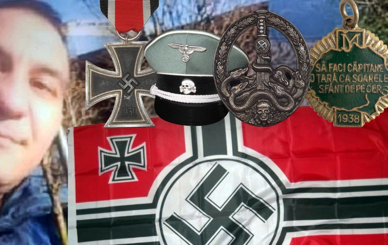 Aventurile românului care și-a făcut acasă magazin cu obiecte naziste și legionare de vânzare. Pumnal cu svastică la fotografia de profil pe Facebook