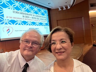 Dr Sorin Pîslaru și profesor Ruxandra Jurcut la Clinica Mayo. Foto: Arhivă personală