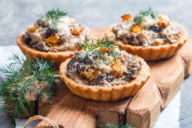 Mini tarte cu ciuperci
