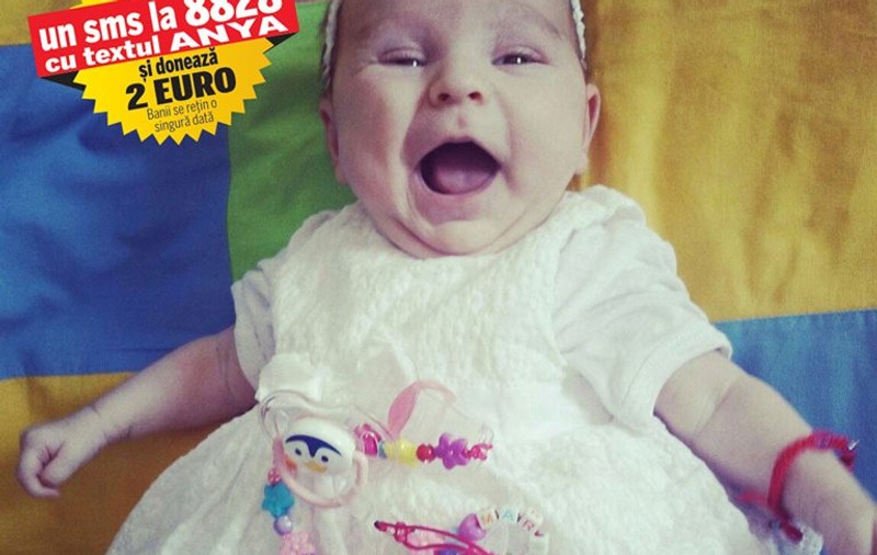 La doar 4 luni, Anya se pregătește pentru a patra operație. «Fără 10.000 de euro, nu putem face absolut nimic»
