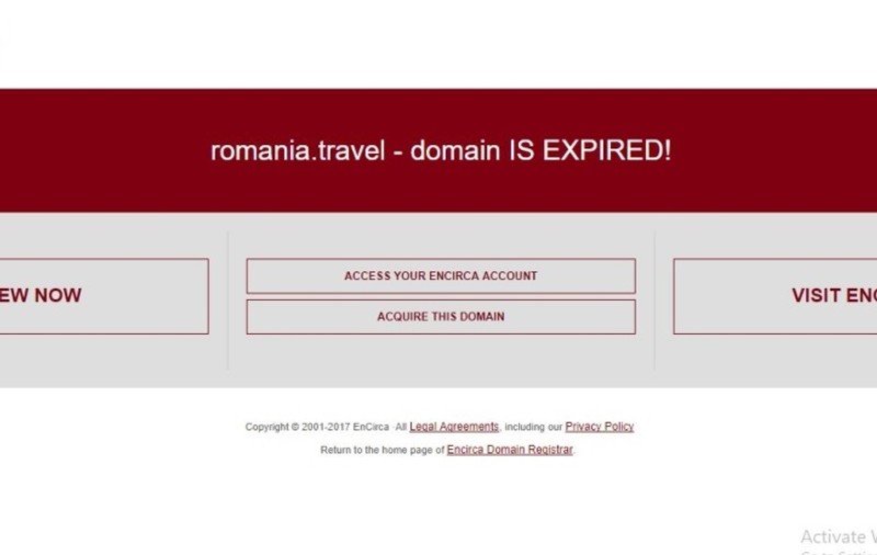 Site-ul oficial de turism al României, închis pentru neplată