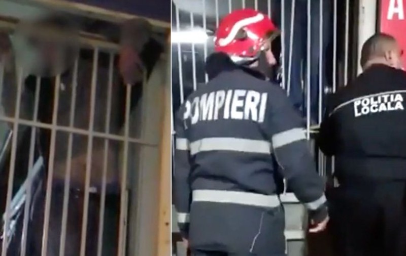 Un hoț din Buzău, ajutat de poliție, după ce s-a blocat în gardul centrului din care voia să fure