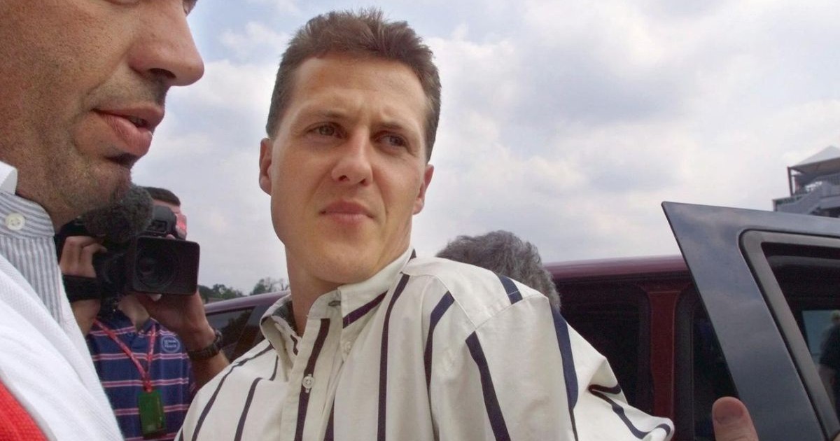 German Ferrari driver Michael Schumacher gets out of a car 23 April upon his arrival at the Imola racetrack, one day before the beginning of the free practice sessions of the San Marino formula one Grand prix scheduled 26 April. (IMAGE ELECTRONIQUE),Image: 68635685, License: Rights-managed, Restrictions: , Model Release: no