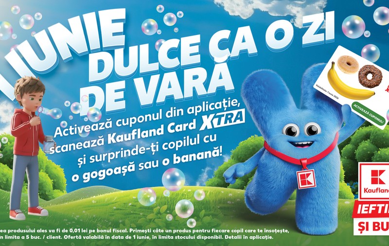 Kaufland celebrează Ziua Copilului cu surprize dulci la doar 1 ban prin Kaufland Card XTRA și reduceri de până la 50% la jucării