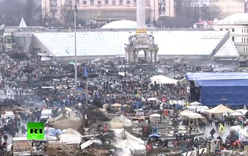 IMAGINI LIVE DE LA KIEV! Vezi ce se întâmplă ACUM CU MANIFESTANŢII | VIDEO