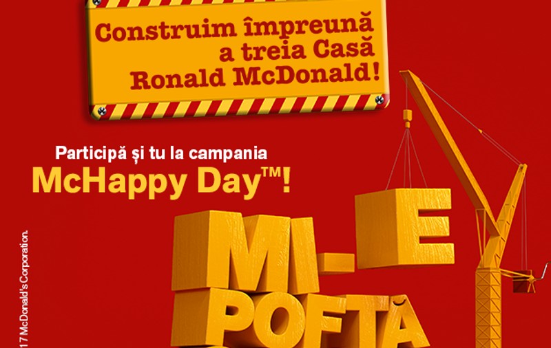 „Mi-e poftă să fac bine” între 20-26 noiembrie împreună cu Fundația pentru Copii Ronald McDonald
