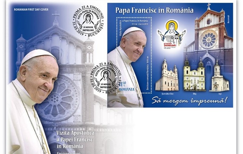 FOTO | Timbre care marchează vizita Papei Francisc în România