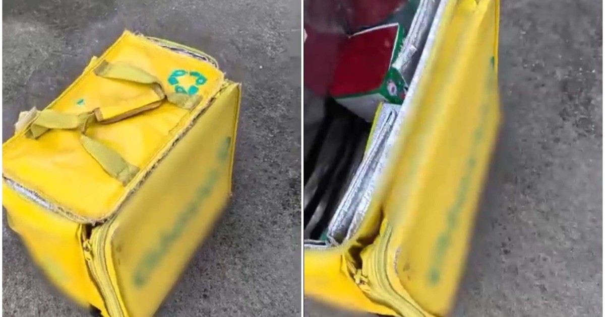 Așa arăta geanta Glovo care conținea artificii și petarde interzise de lege