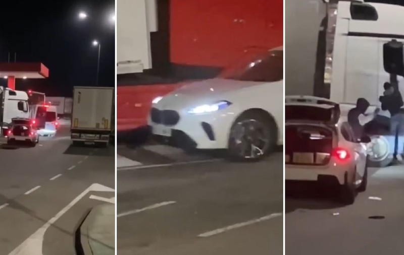 Un șofer de TIR a strivit duba hoților și s-a bătut cu ei cu pachetele furate, într-o parcare de pe autostrada AP-7 din Spania