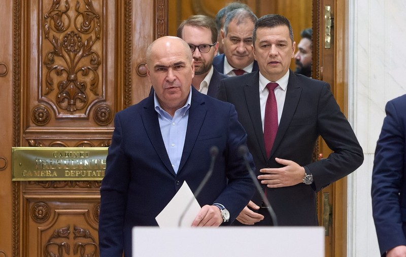 Ilie Bolojan și Sorin Grindeanu au rupt coaliția PSD-PNL în aprilie 2026, după 5 ani. Foto: Profimedia