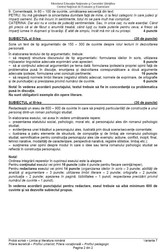 Subiecte bacalaureat 2016 - Limba Română - Profil Uman