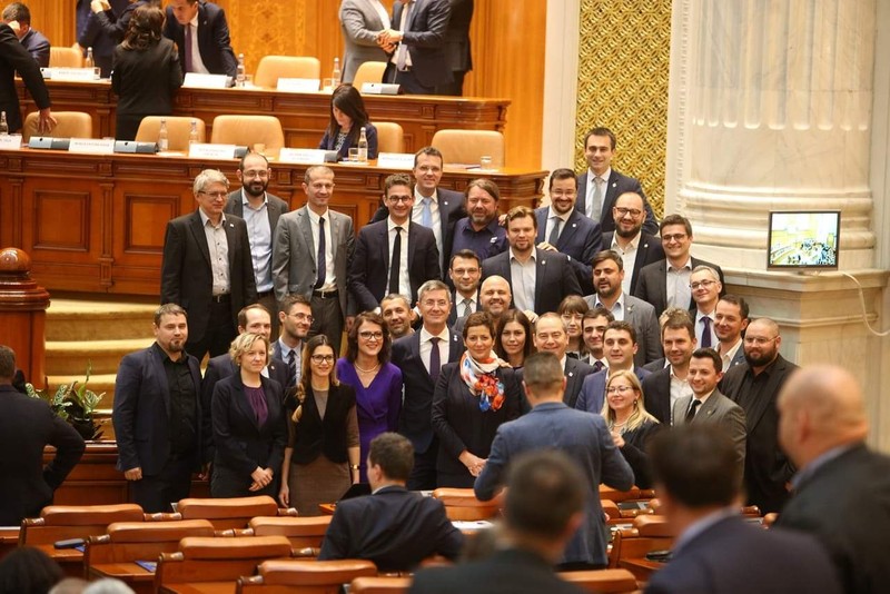 Poză de grup în grupul USR