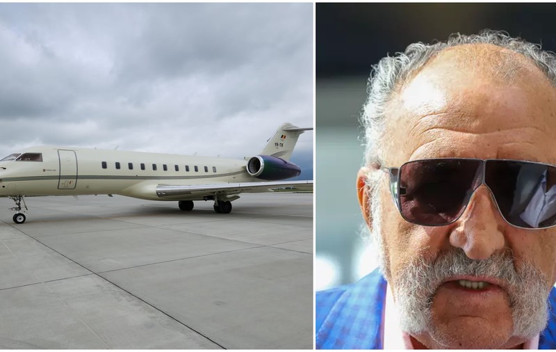 Ion Țiriac, pe noul aeroport din Brașov, la manșa avionului său. „A aterizat în cele mai bune condiții, acasă”