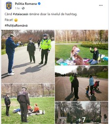 Pagina de Facebook Poliția Română