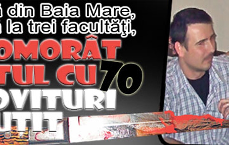 Studentă la trei facultăţi, şi-a omorât iubitul cu 70 de lovituri de cuţit