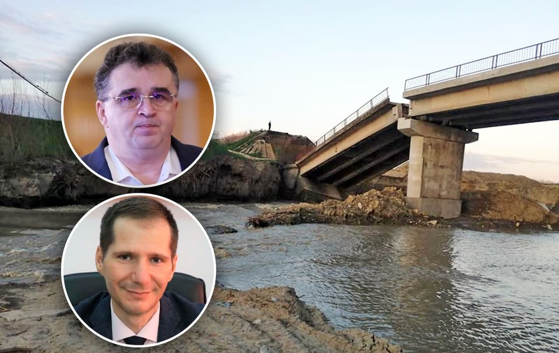 DOCUMENTE. Doi șefi ai Consiliului Județean Vrancea s-au lăudat, unul după altul, cu construirea unui pod, deși nu aveau avizele obligatorii. Podul s-a prăbușit