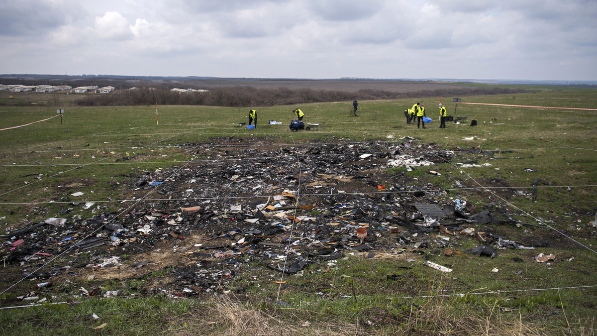 Locul prăbușirii avionului care efectua zborul MH17 în data de 17 iulie 2014 Foto: Profimedia