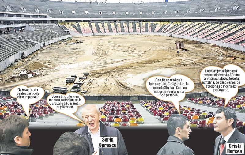 Glume de şantier la noul Stadion Naţional