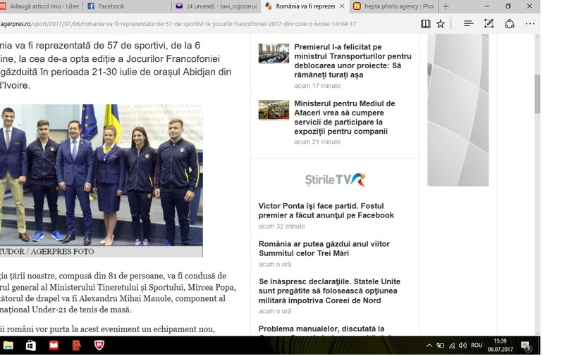 România va fi reprezentată de 57 de sportivi la Jocurile Francofoniei 2017 din Coasta de Fildeș. Câte medalii avem ca obiectiv