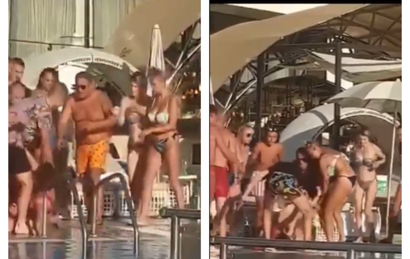 VIDEO |  Scandal la o piscină din București. Două tinere și-au cărat pumni și picioare minute întregi
