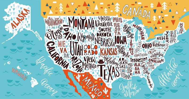 Lista completă a statelor americane