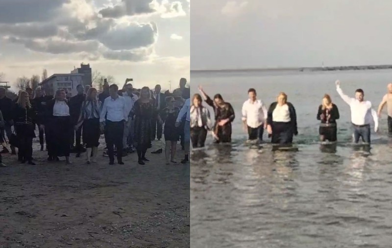 Diana Șoșoacă s-a aruncat în mare la Constanța, la 8 grade Celsius, cu partidul de mână: „Dați-vă la o parte! Și grasele poartă tricouri ude” | VIDEO