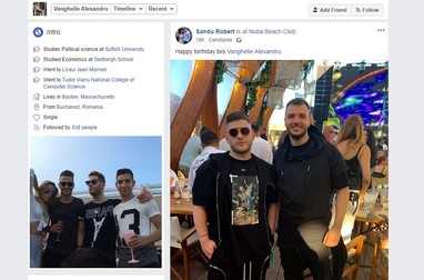 Captură de pe pagina de Facebook a lui Alexandru Vanghelie