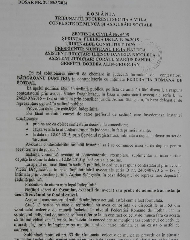 Bugetul FRF, sfâșiat! Federația a pierdut primul proces cu oamenii dați afară în 2014! Bărgăoanu le-a luat banu′! EXCLUSIV