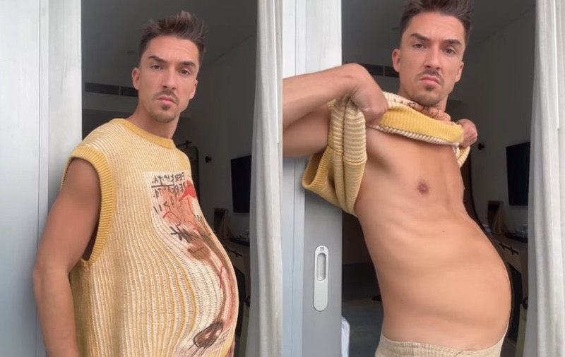 Reacții după ce Emil Rengle a folosit un filtru care imită sarcina. Fanii nu s-au abținut: „Chiar o să creadă lumea că ești gravid”