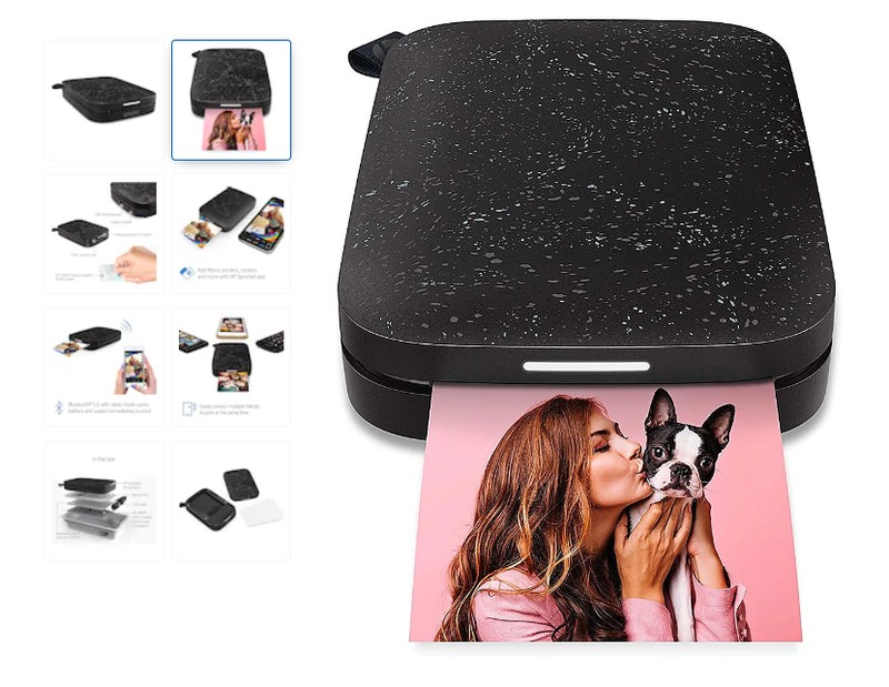 Imprimanta Foto Portabilă HP Sprocket, 2x3 inch, Negru