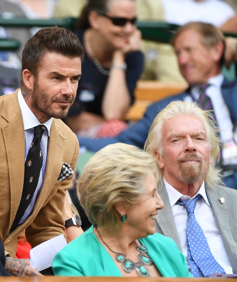 David Beckham și Richard Branson