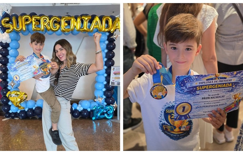 Reușită pentru fiul cel mic al Elei Crăciun. Nicholas a urcat pe prima treaptă a podiumului. „Nu a fost un drum ușor”