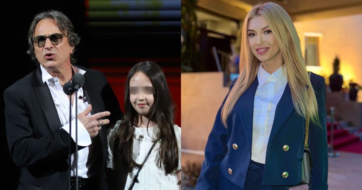 Claudiu Bleonț și fetița la Premiile Gopo, iar în dreapta Andreea Bălan