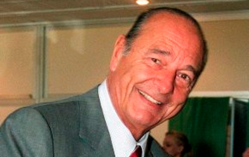Jacques Chirac, muşcat de câinele său, Sumo