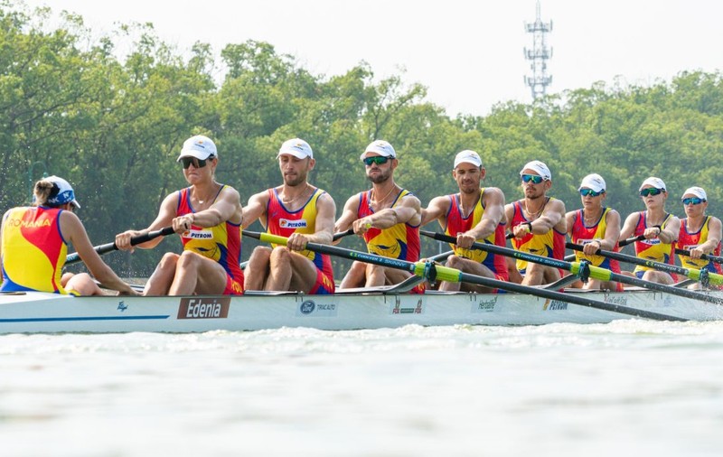 România face istorie cu o nouă medalie de aur câștigată la Mondialele de canotaj, la proba de 8+1 mixt
