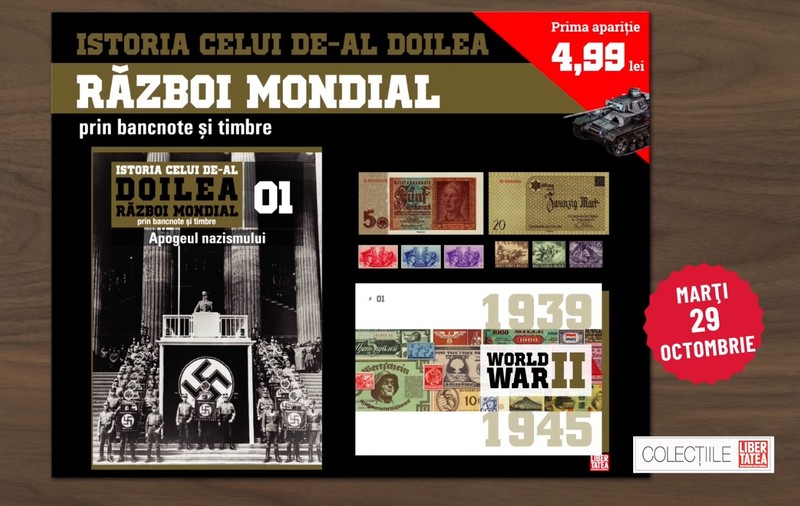 Istoria celui de-al Doilea Război Mondial, altfel de cum o știm, prin bancnote și timbre | PENTRU COLECȚIONARI