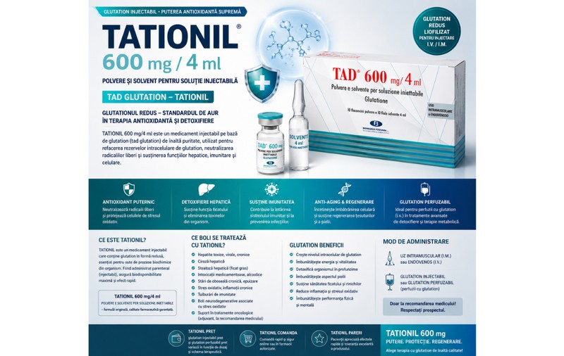 Tad Glutation 600 mg / 4 ml. Beneficii și utilizări