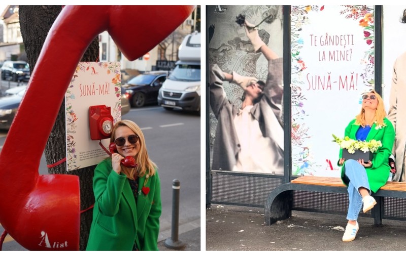 Andreea Esca a împărțit flori de 8 Martie. Vedeta a ieșit în stradă alături de echipa ei
