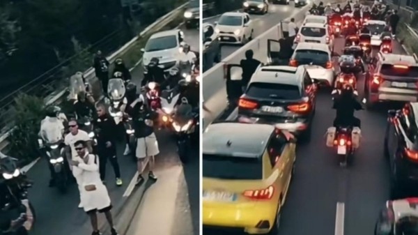 Trapperul Bratan din Moldova a fost expulzat din Italia, după ce a blocat autostrada Milano-Meda. Sursă foto: Colaj foto /Instagram.