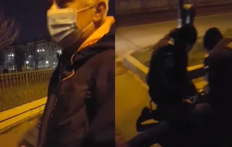 VIDEO | Un bucureştean a fost pus la pământ de jandarmi, după ce a fost surprins fără mască şi a refuzat legitimarea